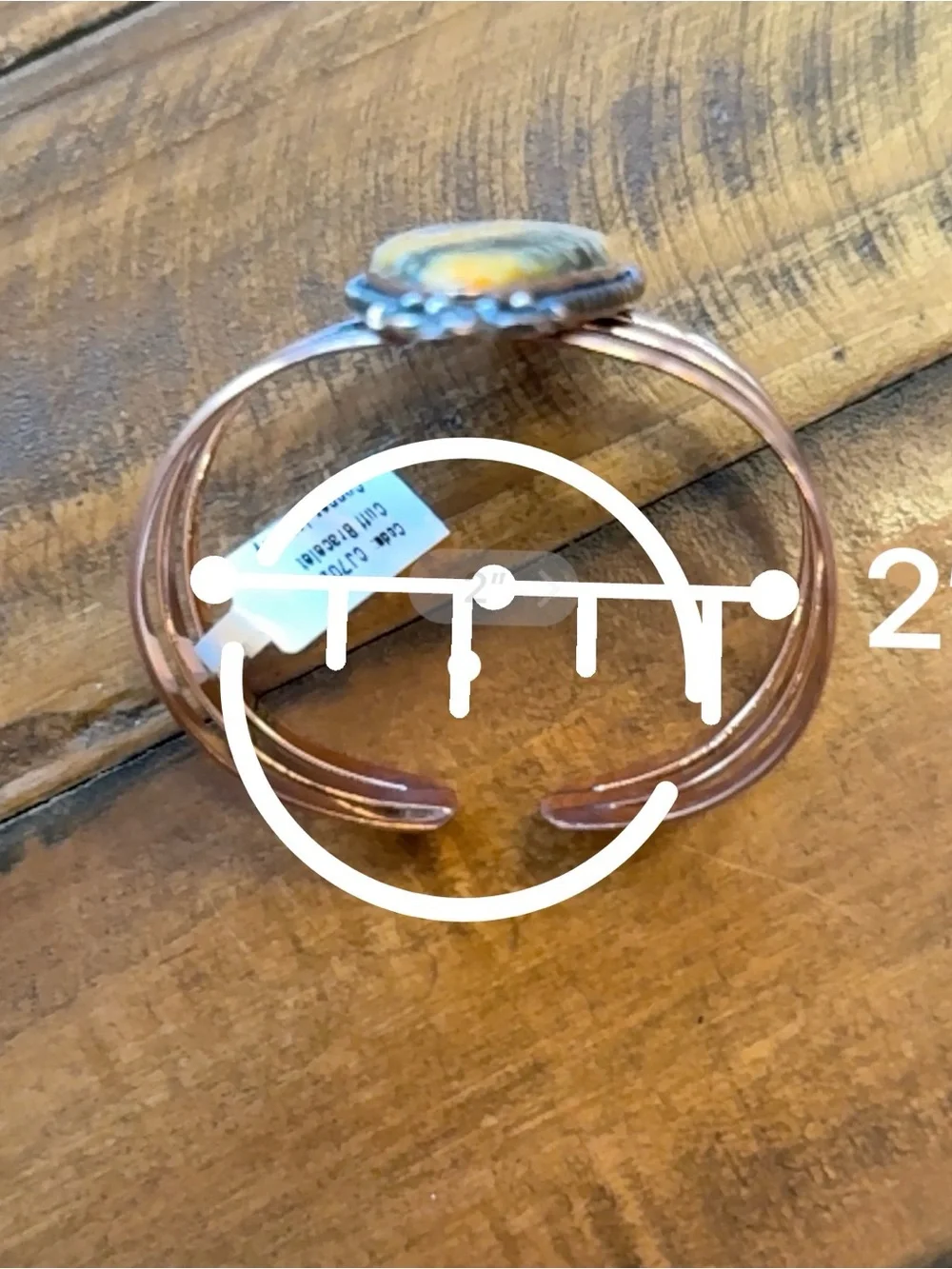 Bumblebee Jasper Copper Cuff Bracelet